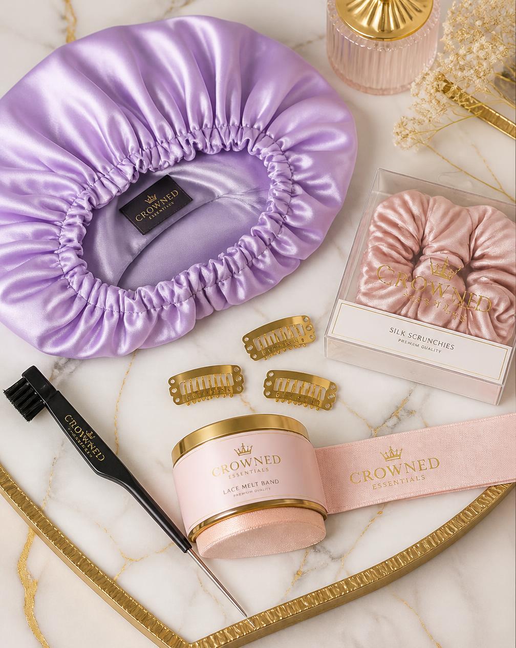 Accessories — Bonnets, melt bands, edge control and care.